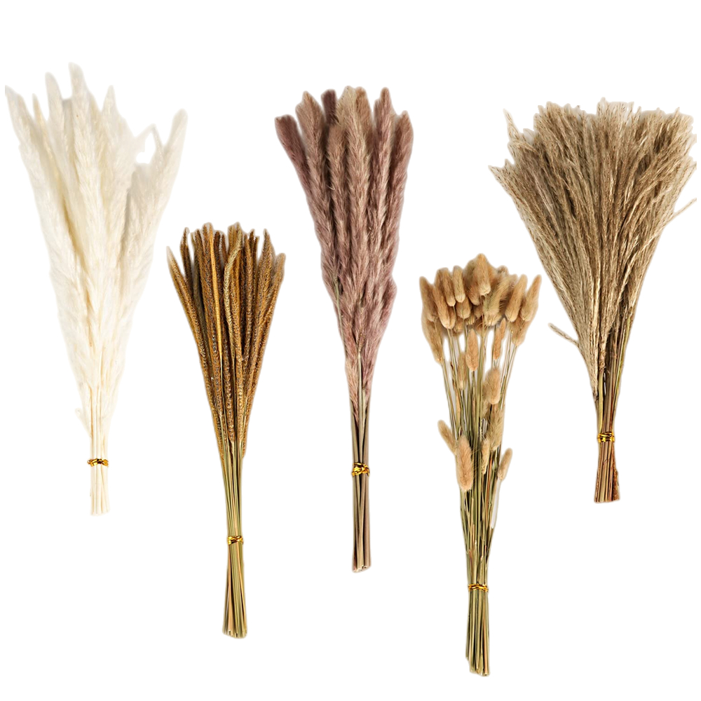 Pampas Grass Decor - 秋のヴィンテージミックスドライフラワーブーケ、パンパスグラス、バニーテールグラス、プリザーブドレッドユーカリ、花瓶の飾り、ホームデスクトップ、感謝祭、結婚式の装飾、ホリデーギフト
