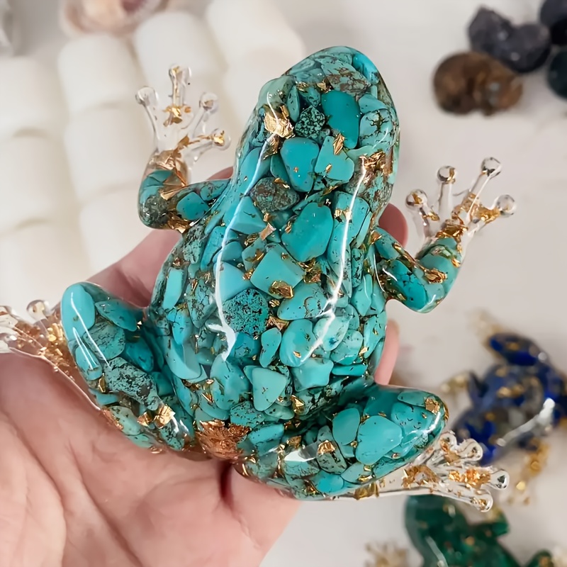 Home Decor Y2K - クリスタル接着剤で作るカエル、クリスタルカエルの工芸品、インテリア装飾、クリスタルギフト（1個）