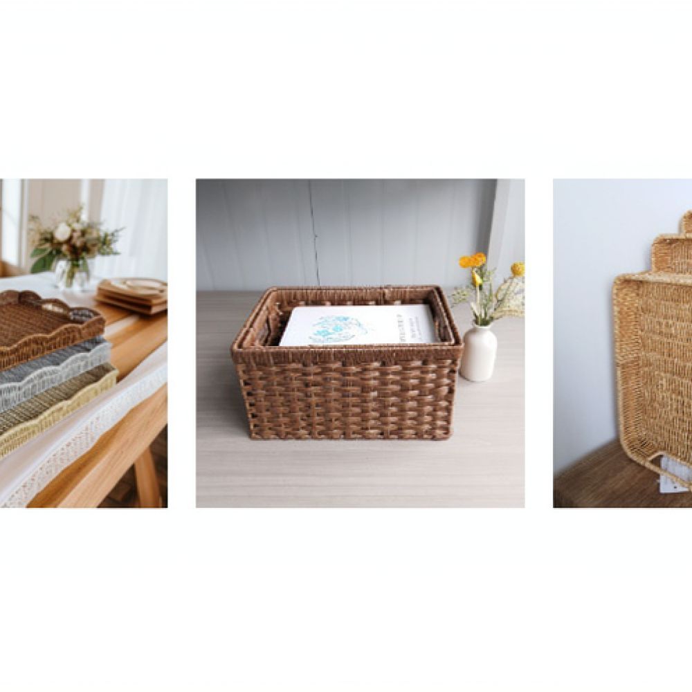 海草で作られた、手編みの収納バスケット。お部屋のインテリアや - Home Decor Magazine のレビューと価格
