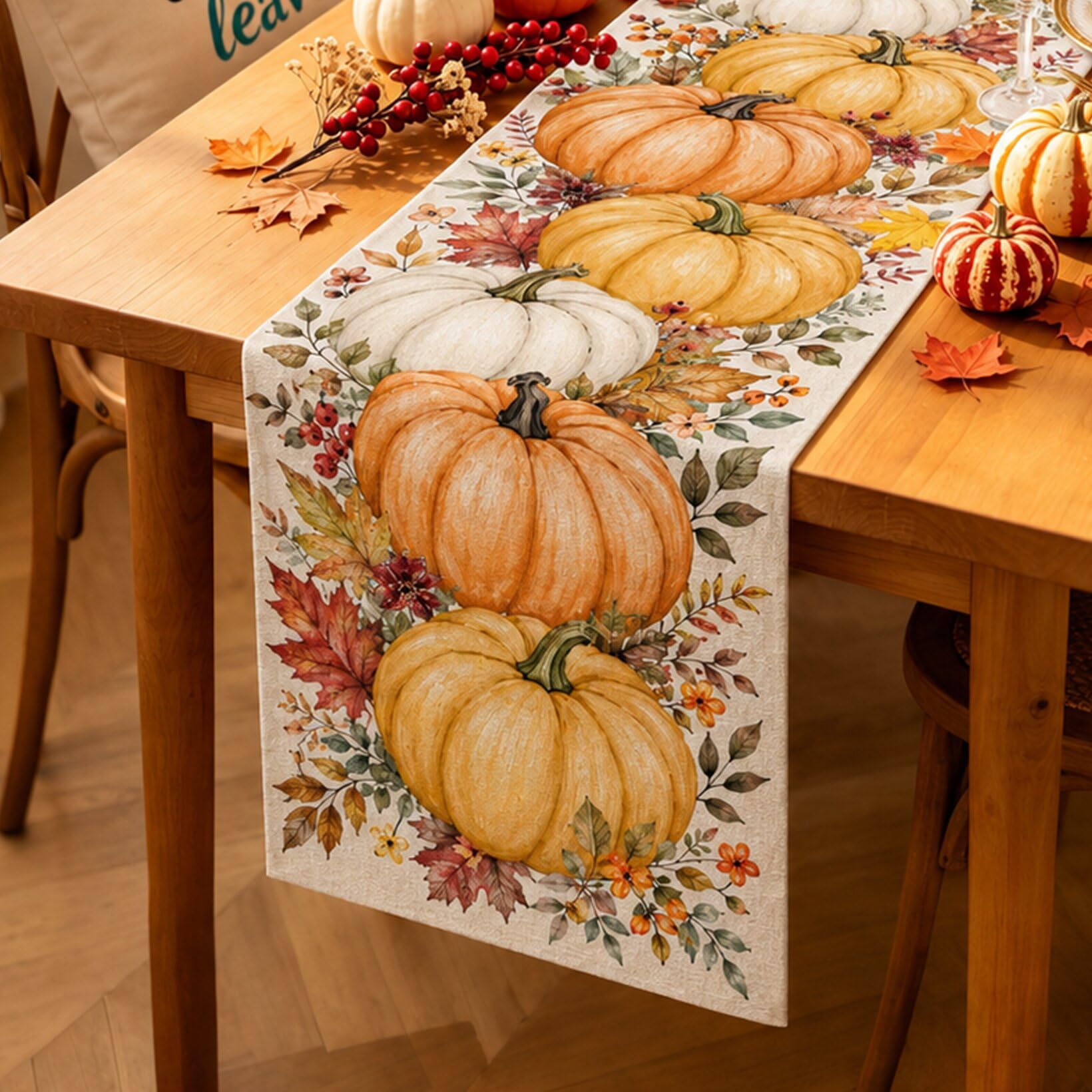 ハロウィンテーブルランナー ヴィンテージゴシック レイブン  - Linen Table Runner のレビューと価格