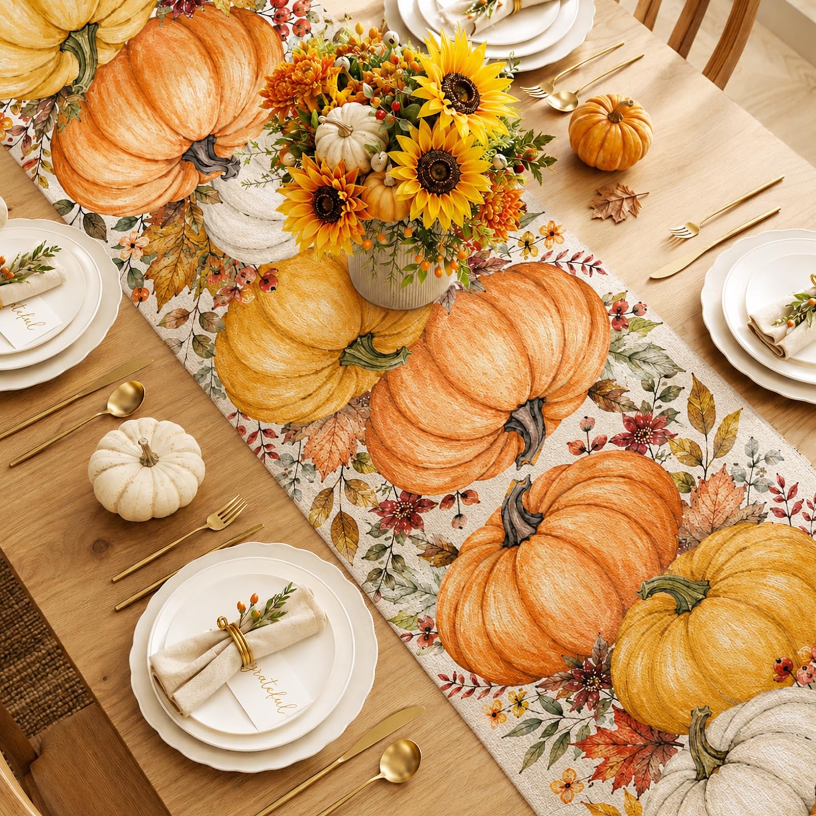 ハロウィンテーブルランナー ヴィンテージゴシック レイブン  - Linen Table Runner のレビューと価格