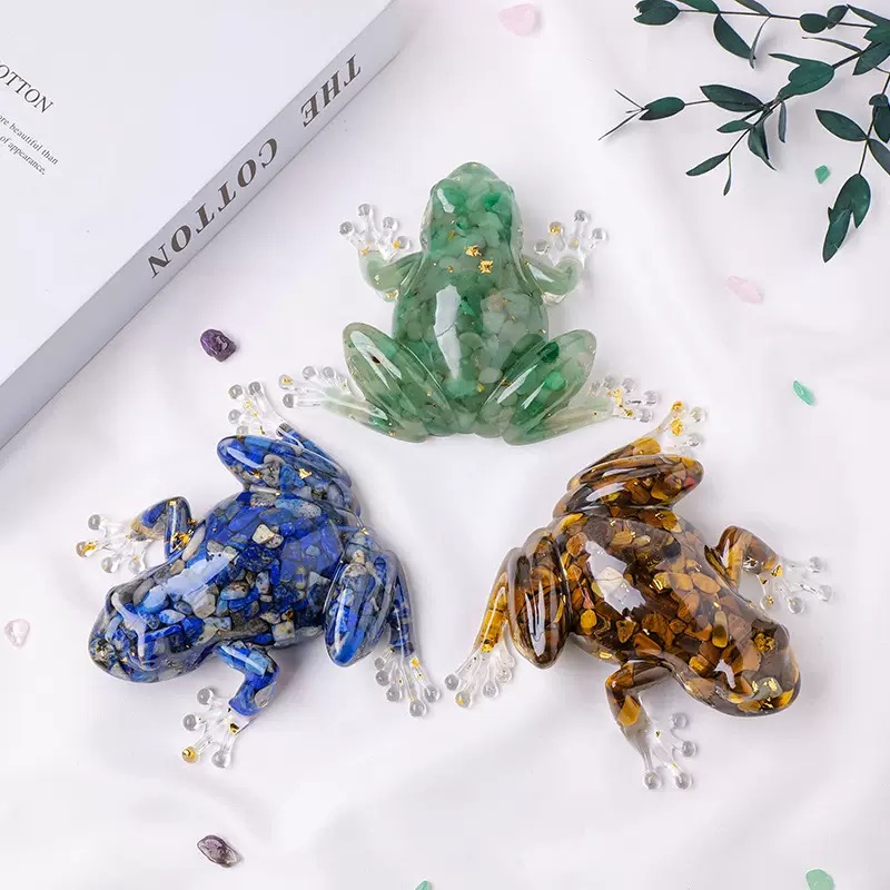 クリスタル接着剤で作るカエル、クリスタルカエルの工芸品、イン - Home Decor Y2K のレビューと価格