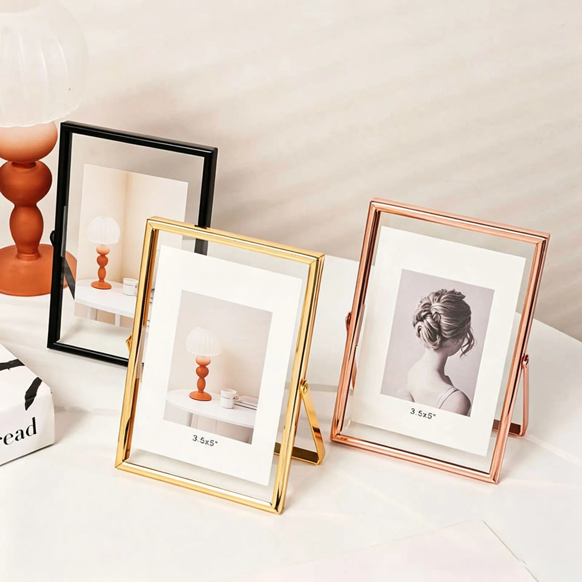 両面透明ガラス製フォトフレーム、高級感のある6/7/8/10 - Bamboo Photo Frame のレビューと価格