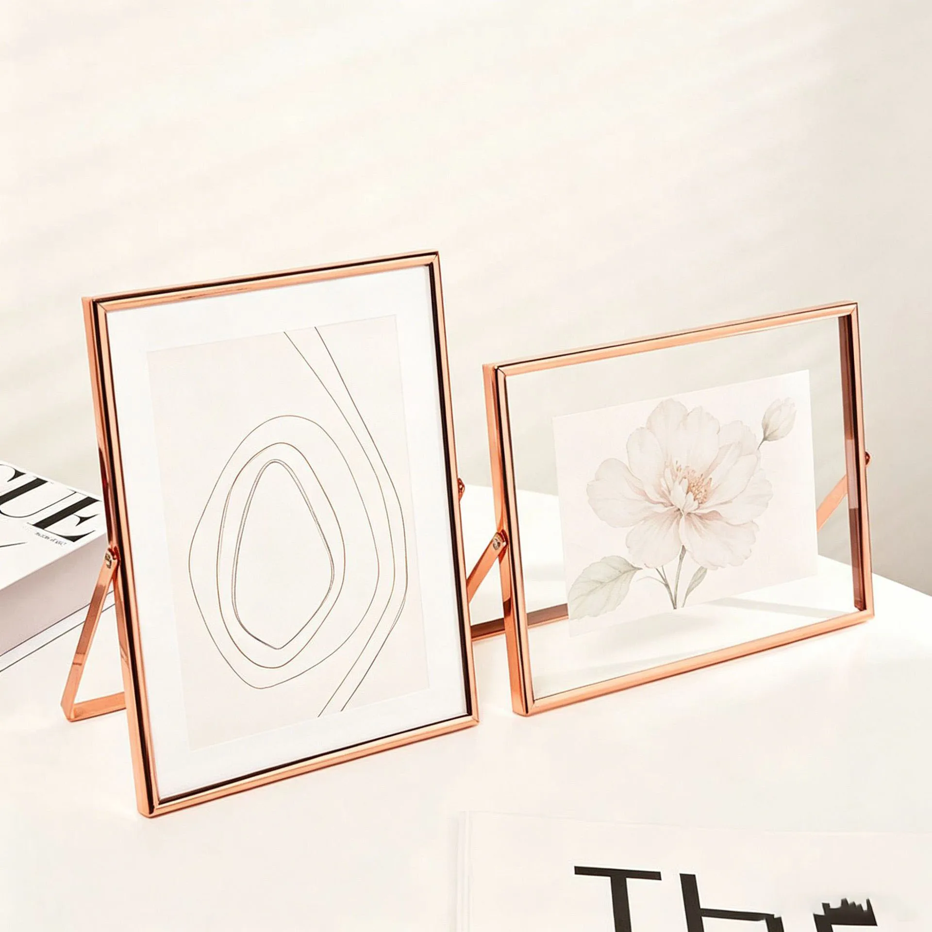 両面透明ガラス製フォトフレーム、高級感のある6/7/8/10 - Bamboo Photo Frame のレビューと価格