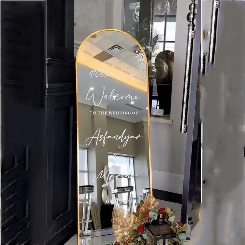 ミラー用ビニールステッカー,モダンな婚約結婚式の装飾,アラビ - Home Decor Indonesia のレビューと価格