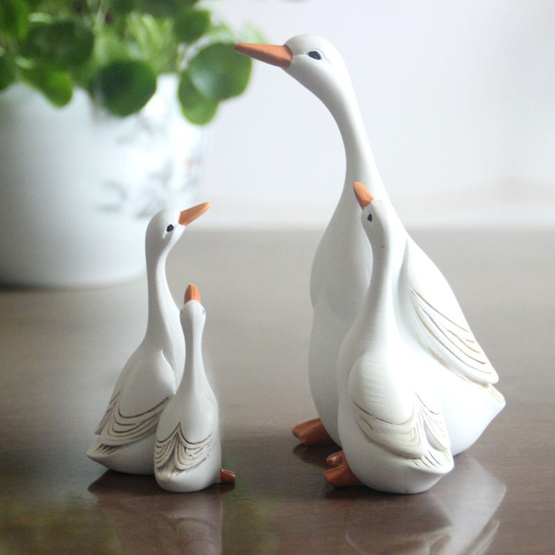 家の装飾のためのかわいいアヒルの樹脂の像 - Home Decor Za のレビューと価格