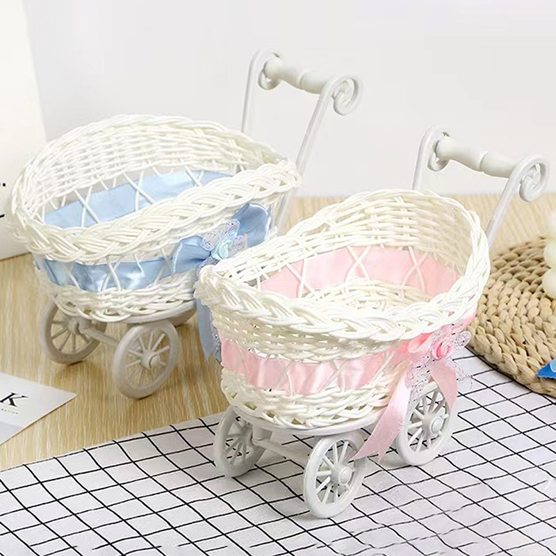 ベビーカー用籐バスケット,織り装飾,キャンディーキューブ,お - Rattan Plant Basket のレビューと価格